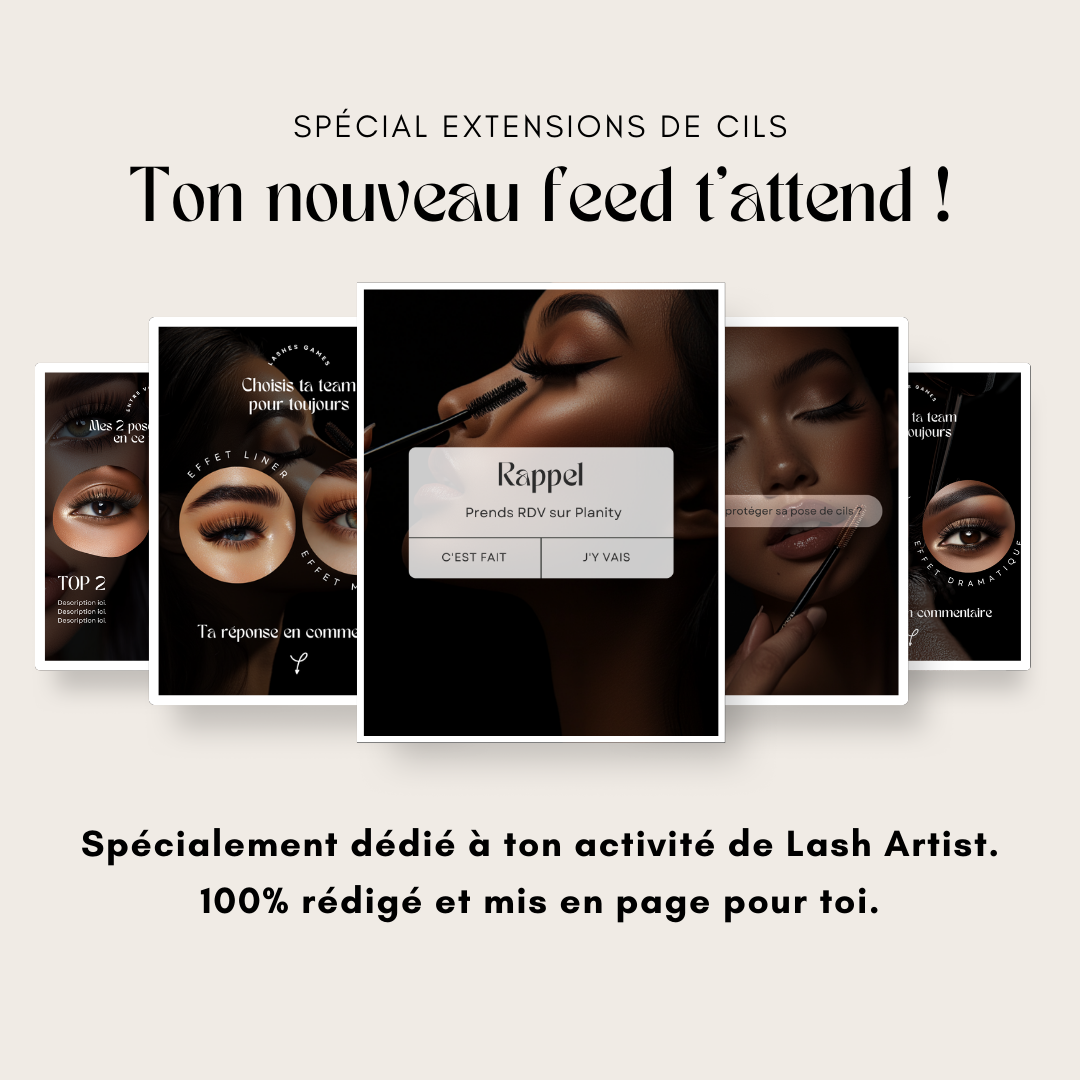 600 modèles de posts Instagram - Lash Artist