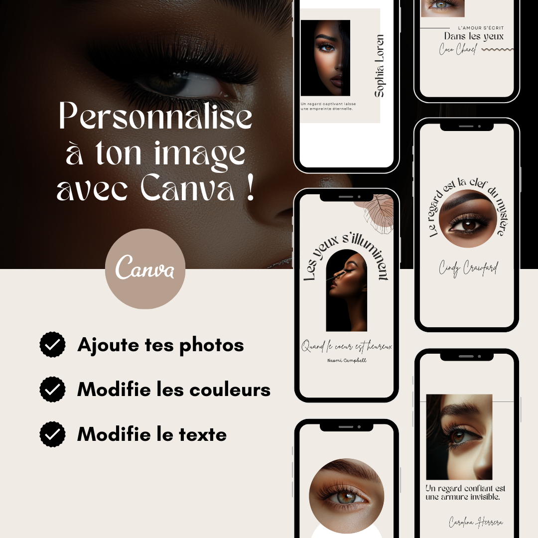 600 modèles de posts Instagram - Lash Artist