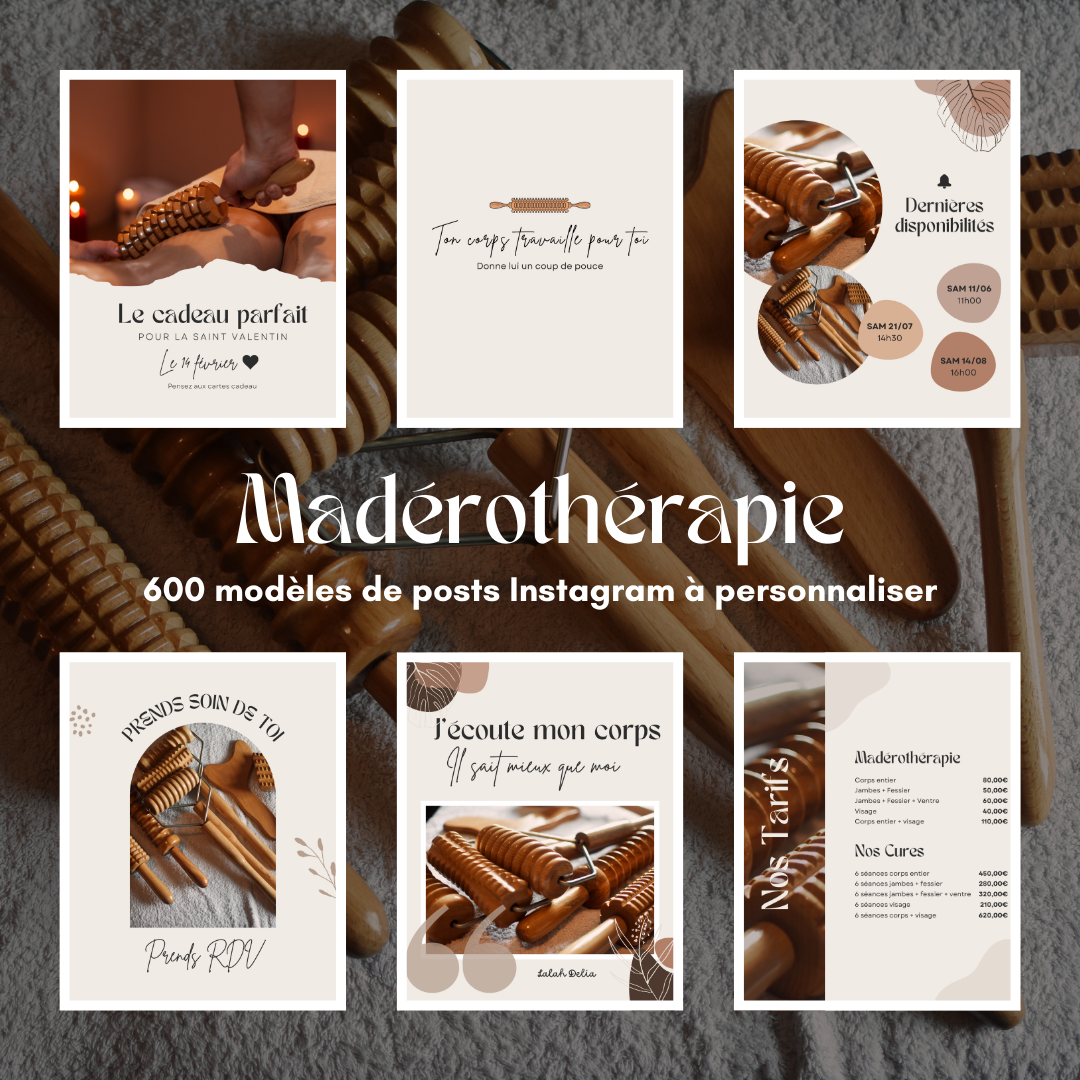 550 modèles de posts Instagram - Madérothérapie