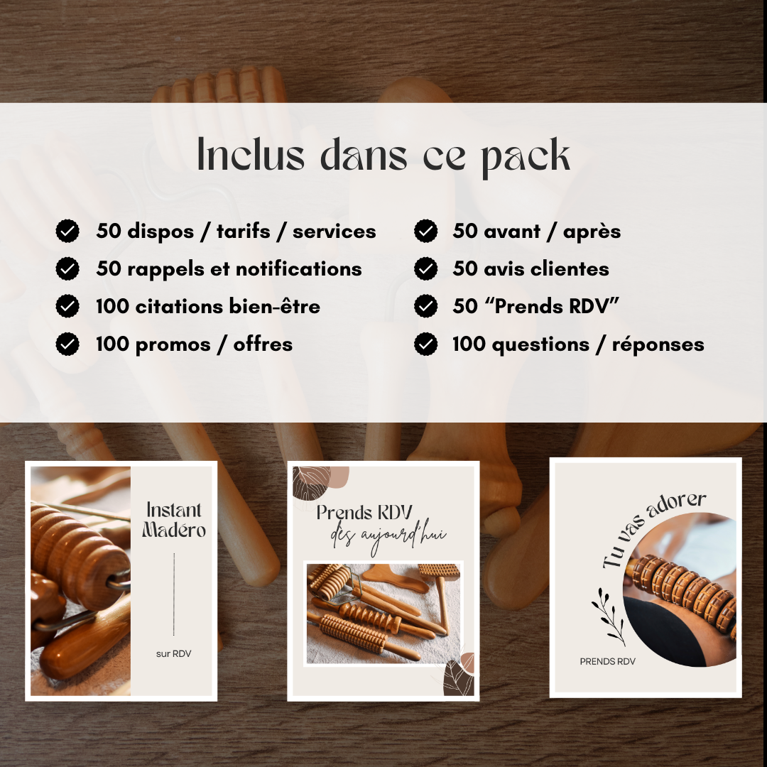 550 modèles de posts Instagram - Madérothérapie
