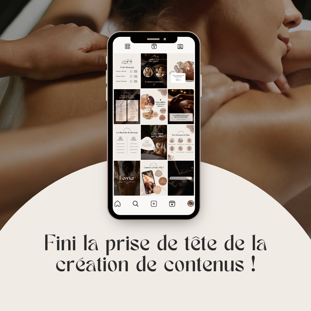 600 modèles de posts Instagram - Massages