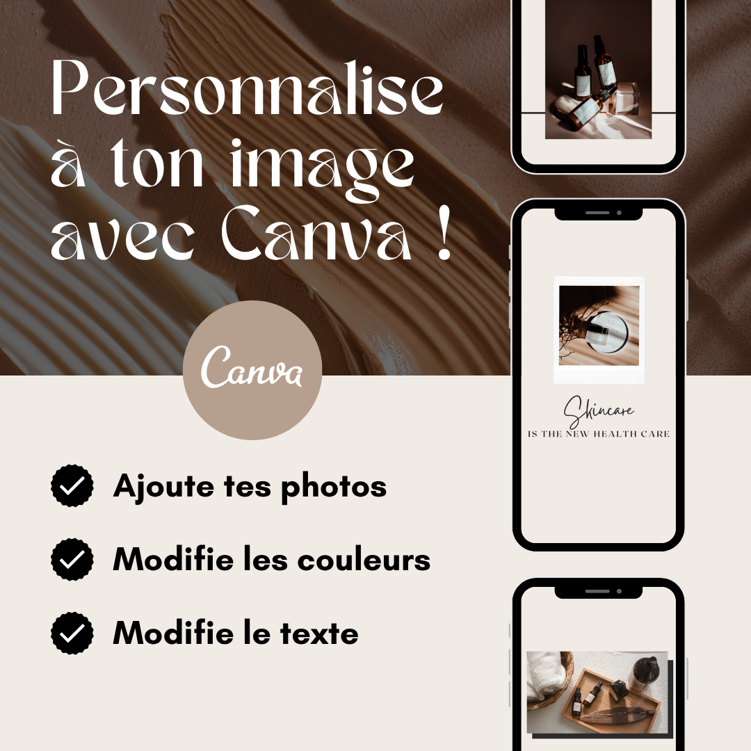 825 modèles de posts Instagram - Skincare