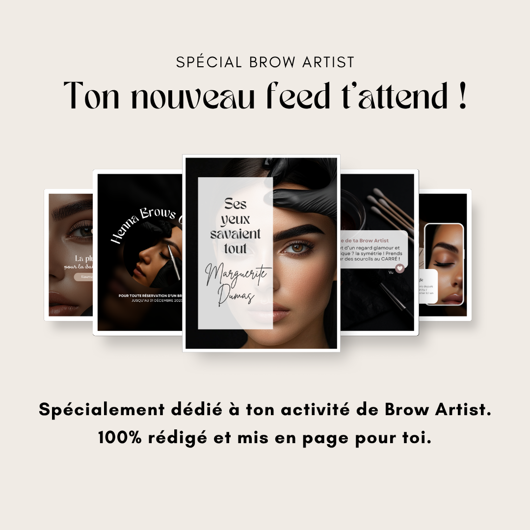550 modèles de posts Instagram - Brow Artist