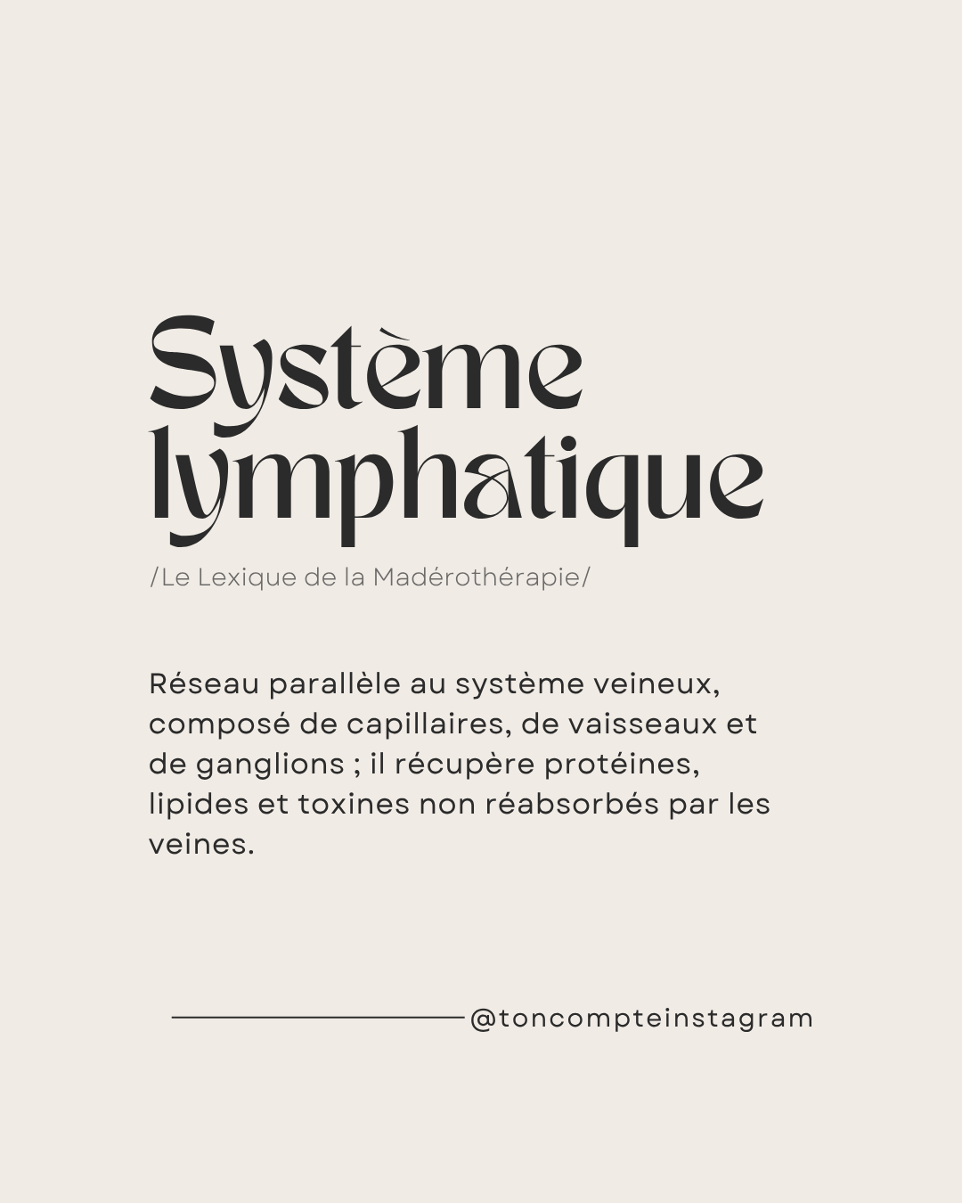 50 définitions - Drainage lymphatique