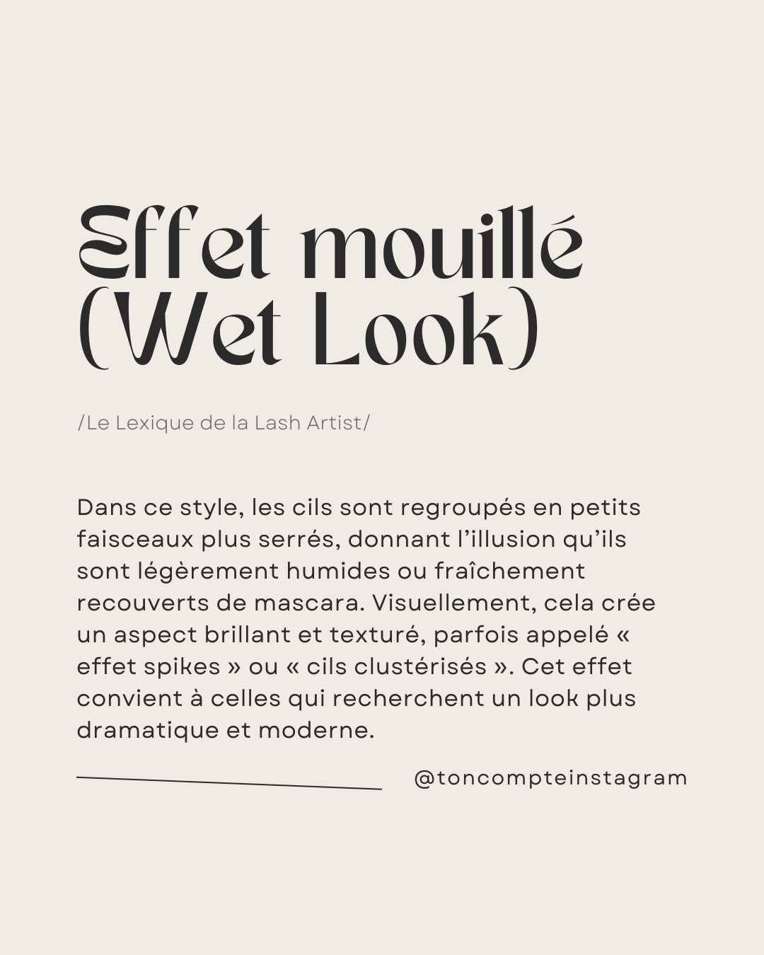 Le lexique de la Lash Artist - 50 définitions