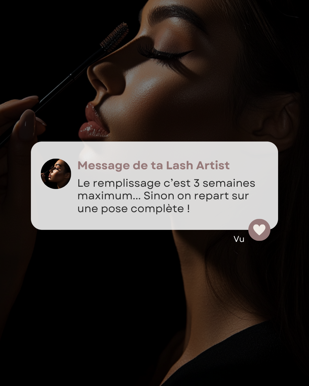 50 modèles de posts "Rappels et notifications" - Lash Artist