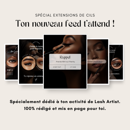 600 modèles de posts Instagram - Lash Artist