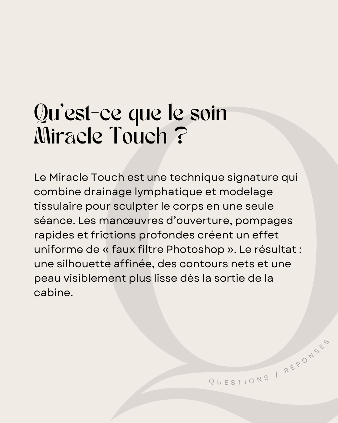 100 modèles de posts "Questions / Réponses" - Drainage Lymphatique