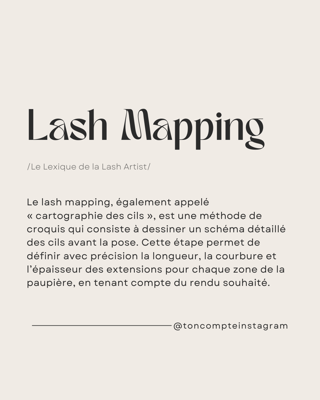 Le lexique de la Lash Artist - 50 définitions