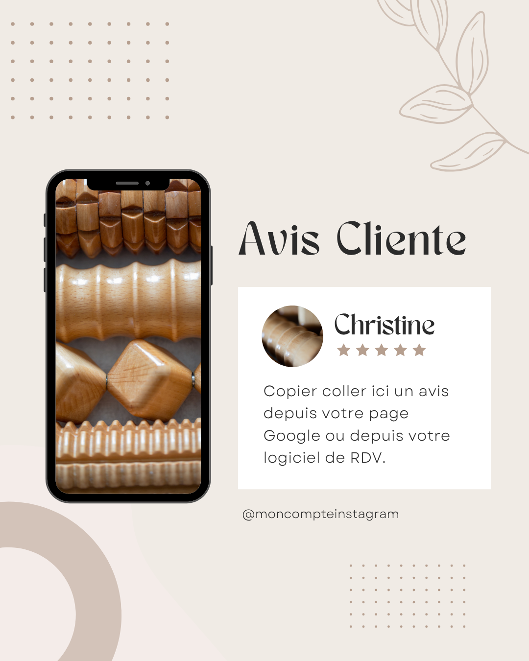 50 modèles de posts "Avis Client" - Madérothérapie