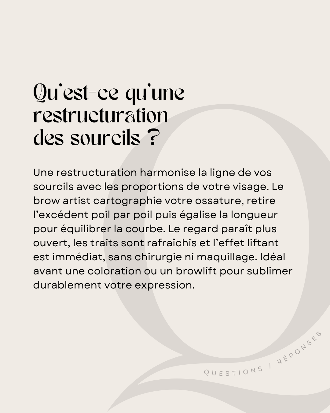 100 modèles de posts "Questions / Réponses" - Brow Artist