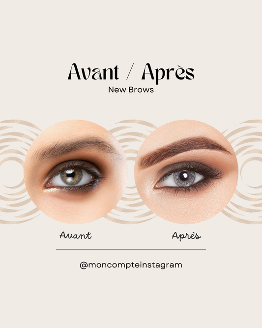 50 modèles de posts "Avant / Après" - Brow Artist