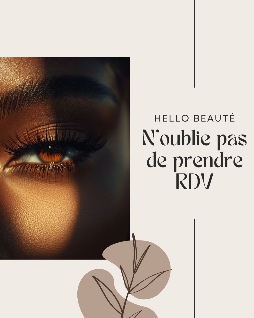 50 modèles de posts "Prends RDV" - Lash Artist