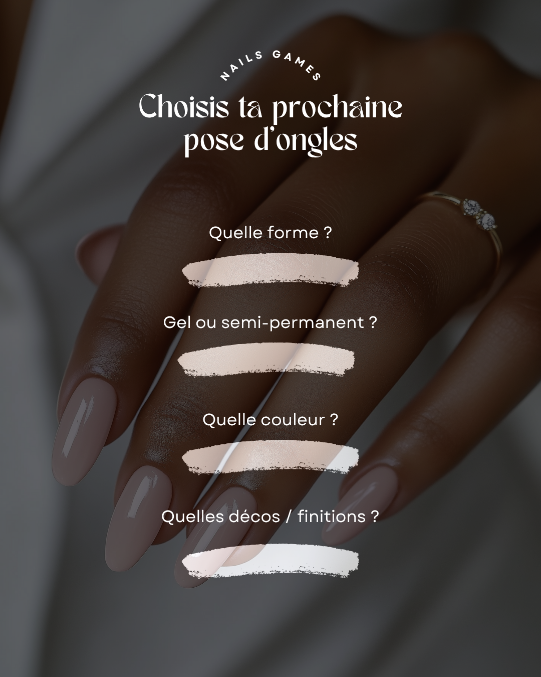 50 modèles de posts "Mini-jeux et booster d'engagement" - Prothésiste Ongulaire