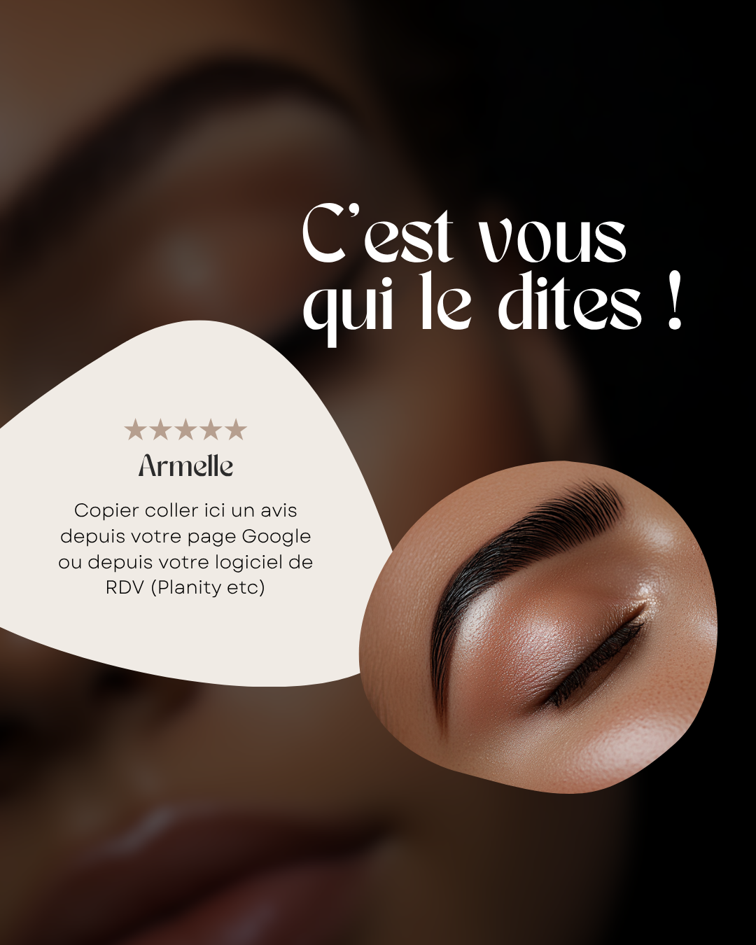 50 modèles de posts "Avis Client" - Brow Artist