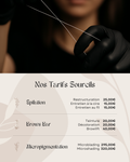 50 modèles de posts "Contact / Services / Tarifs" - Brow Artist