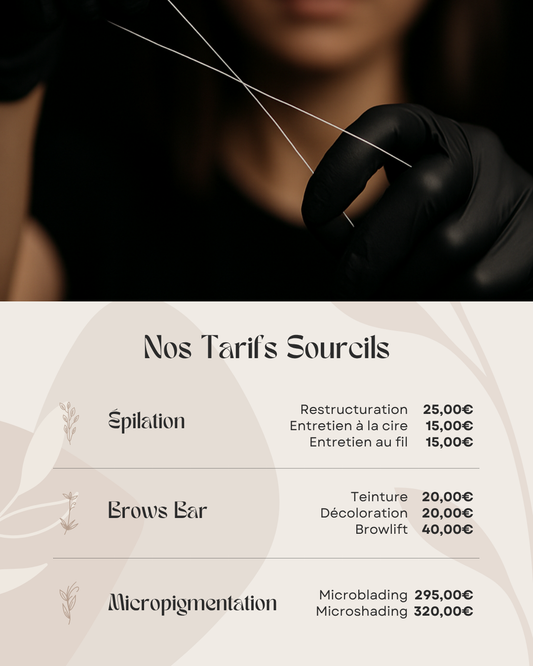 50 modèles de posts "Contact / Services / Tarifs" - Brow Artist