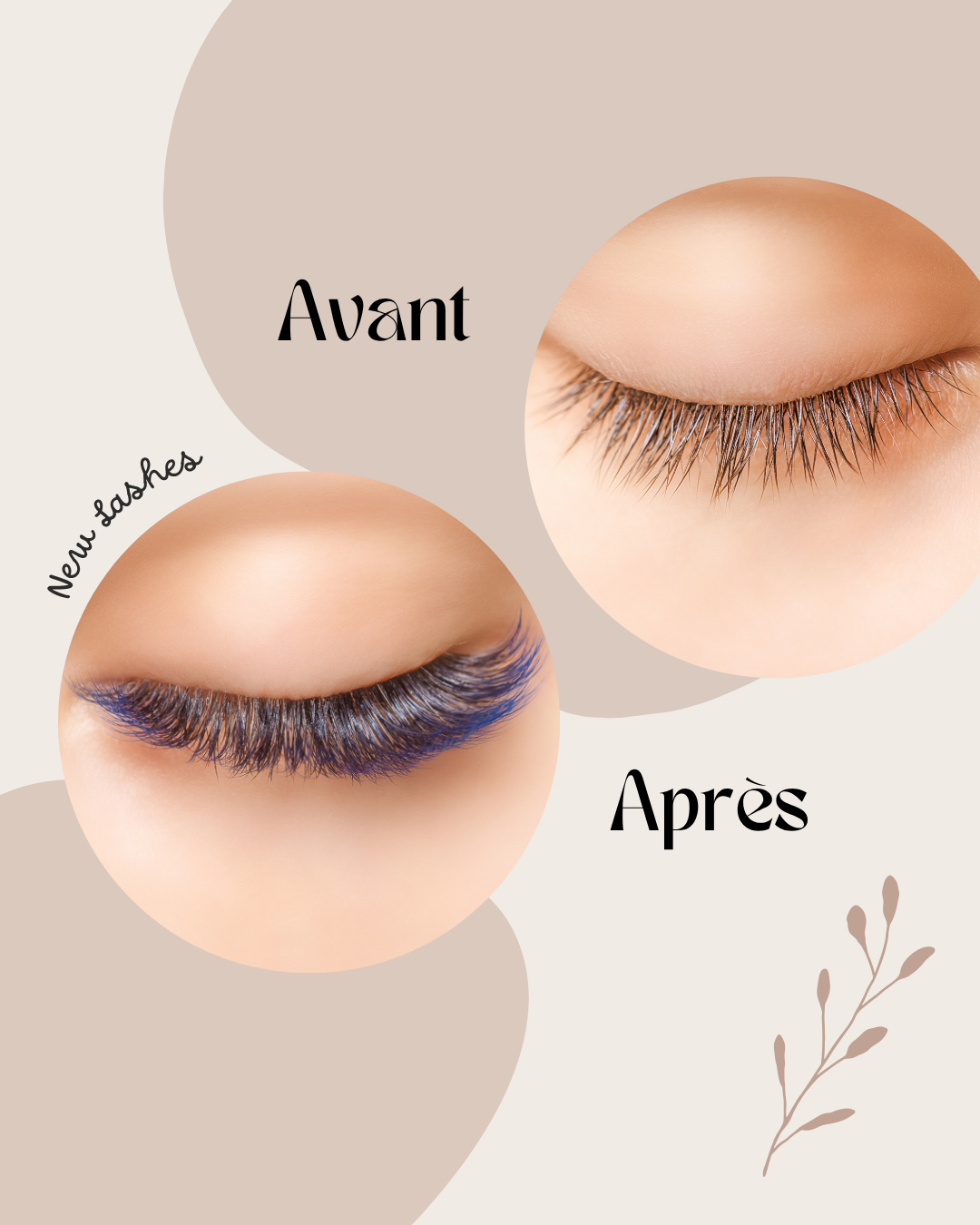 50 modèles de posts "Avant / Après" - Lash Artist
