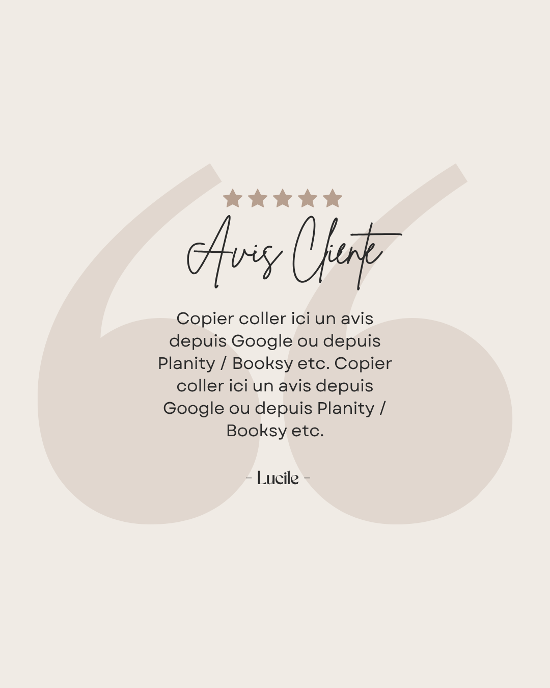 50 modèles de posts "Avis Client" - Maquillage Permanent