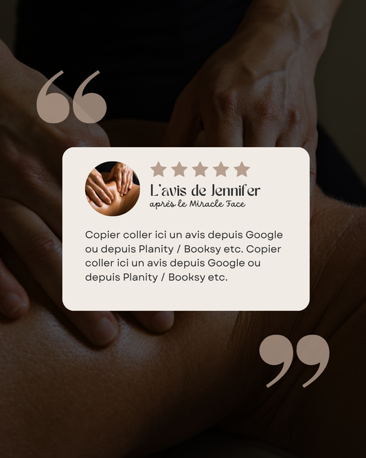 50 modèles de posts "Avis Client" - Drainage Lymphatique