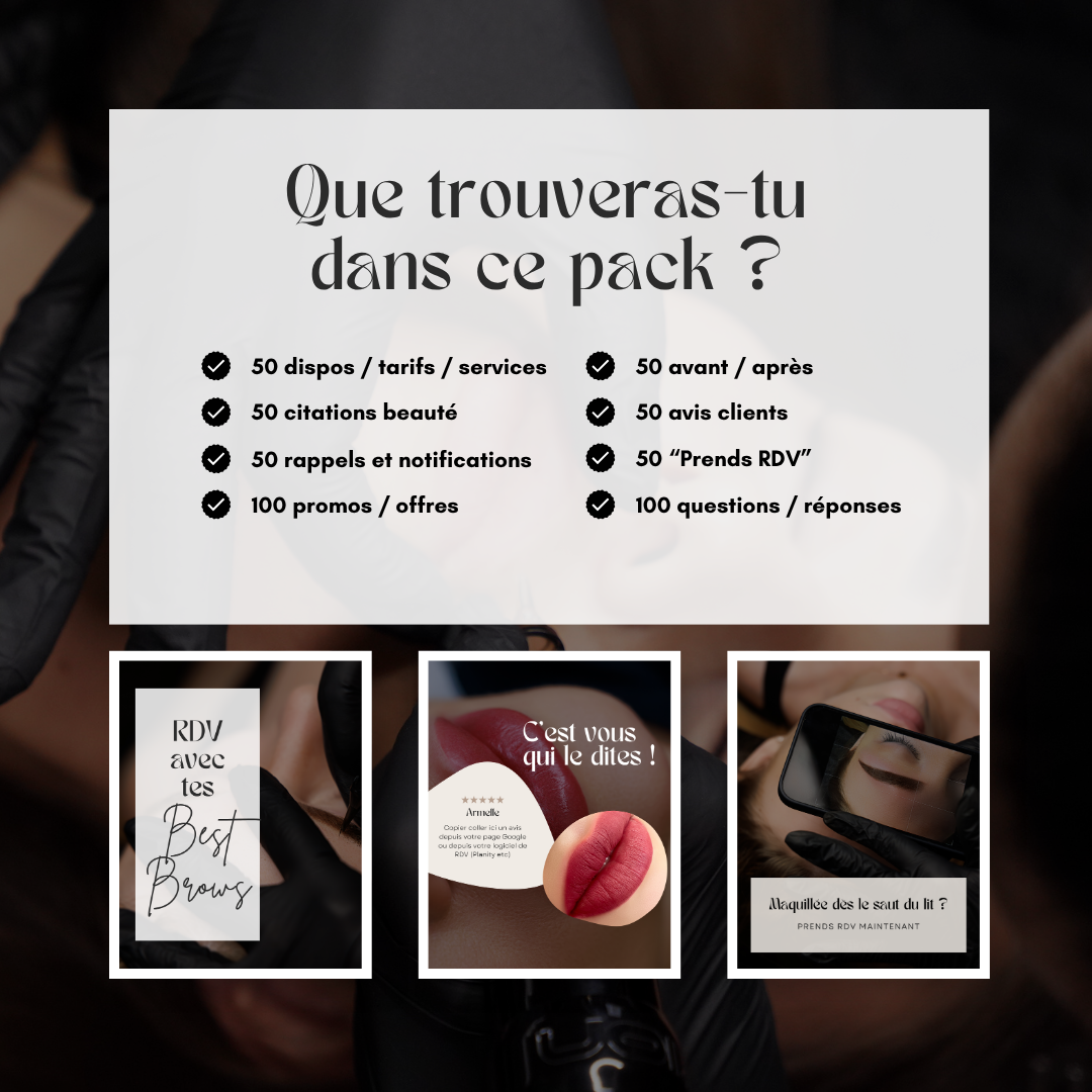 550 modèles de posts Instagram - Maquillage Permanent