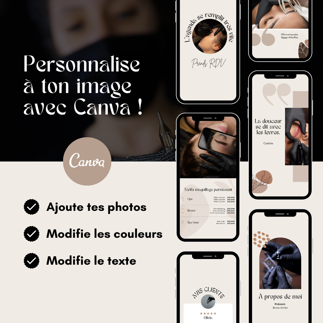 550 modèles de posts Instagram - Maquillage Permanent