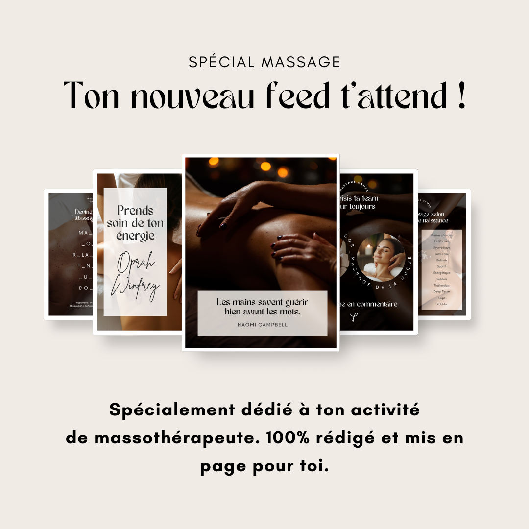 600 modèles de posts Instagram - Massages