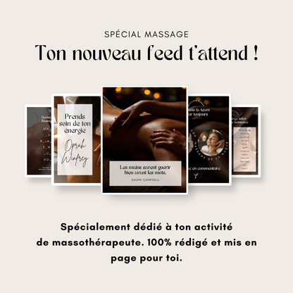 600 modèles de posts Instagram - Massages