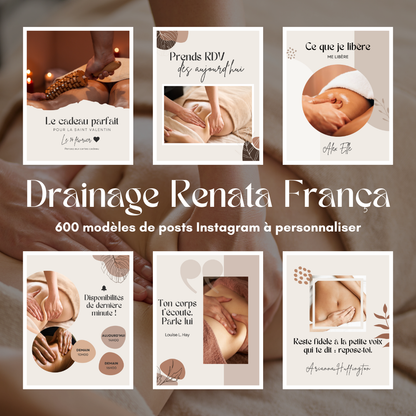 550 modèles de posts Instagram - Drainage Renata