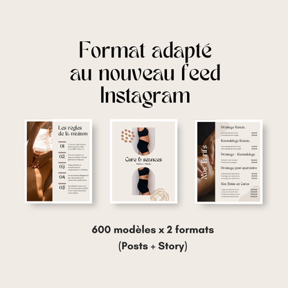 550 modèles de posts Instagram - Drainage Renata