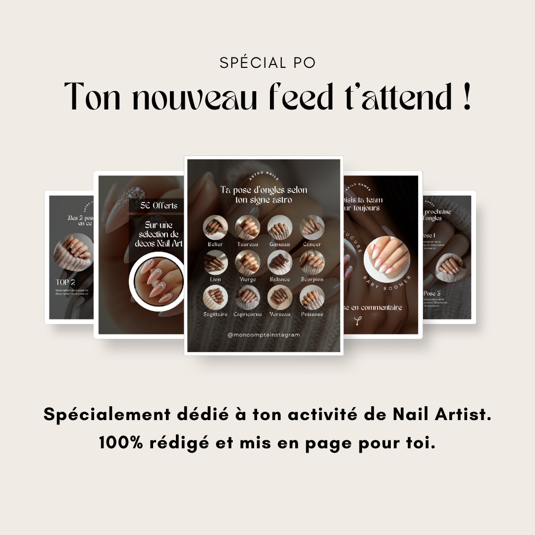 600 modèles de posts Instagram - Nail Artist