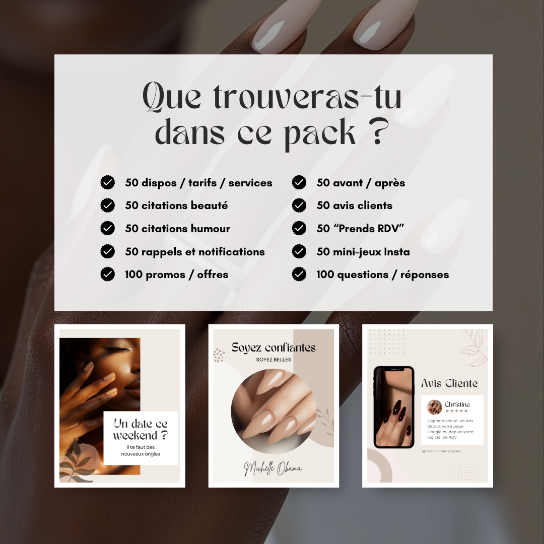 600 modèles de posts Instagram - Nail Artist