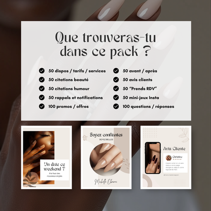 600 modèles de posts Instagram - Nail Artist