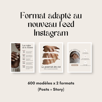600 modèles de posts Instagram - Nail Artist