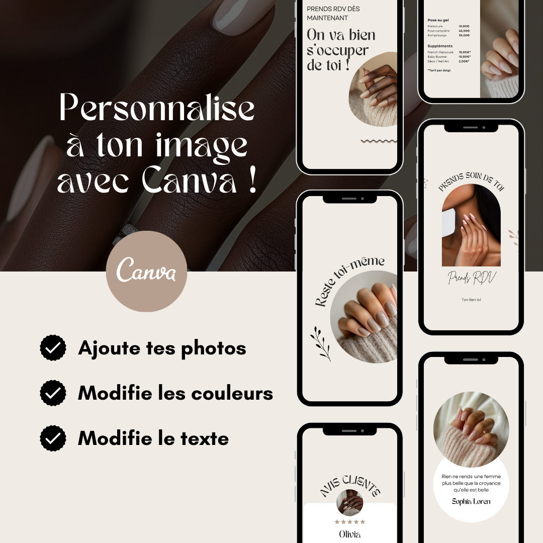 600 modèles de posts Instagram - Nail Artist