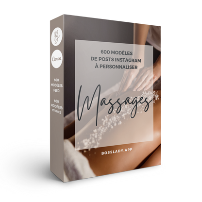 600 modèles de posts Instagram - Massages