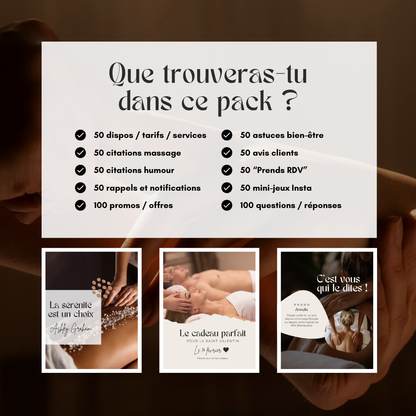 600 modèles de posts Instagram - Massages
