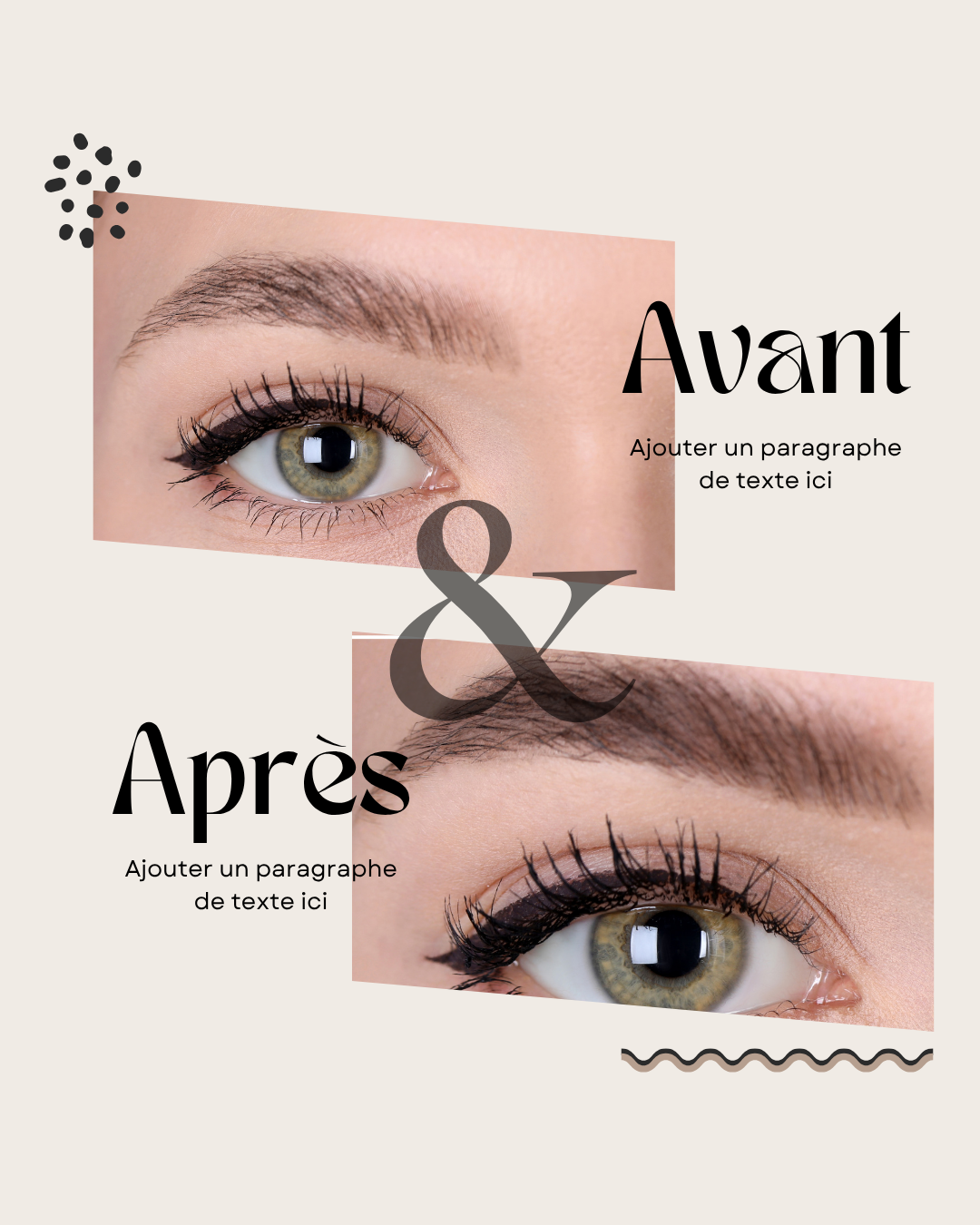 50 modèles de posts "Avant / Après" - Maquillage Permanent