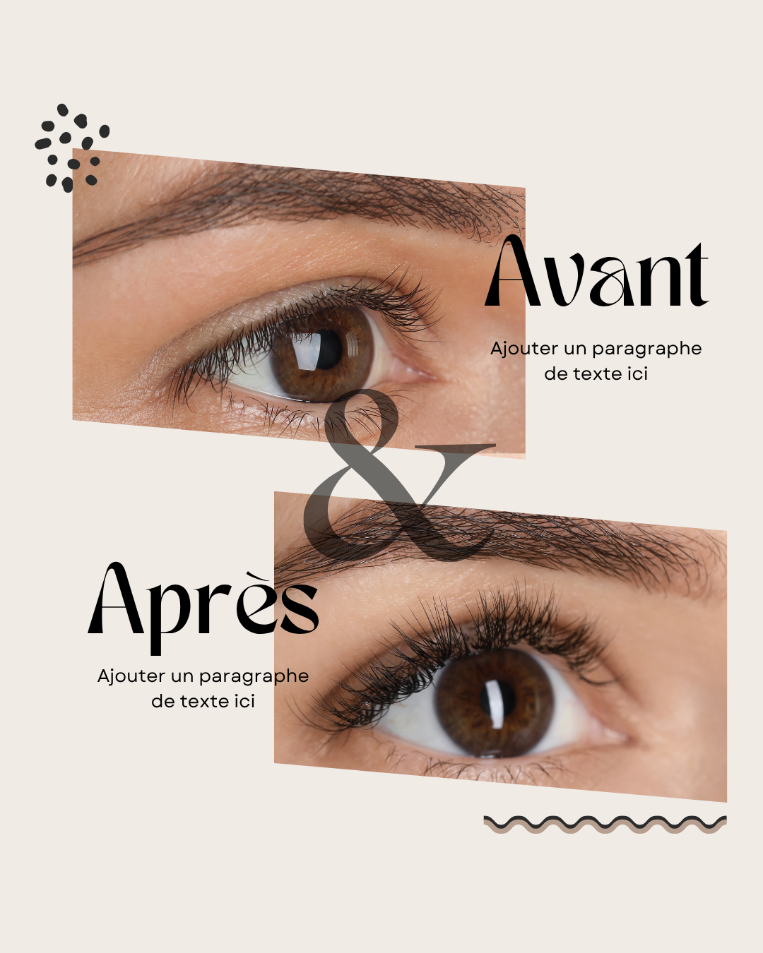 50 modèles de posts "Avant / Après" - Lash Artist