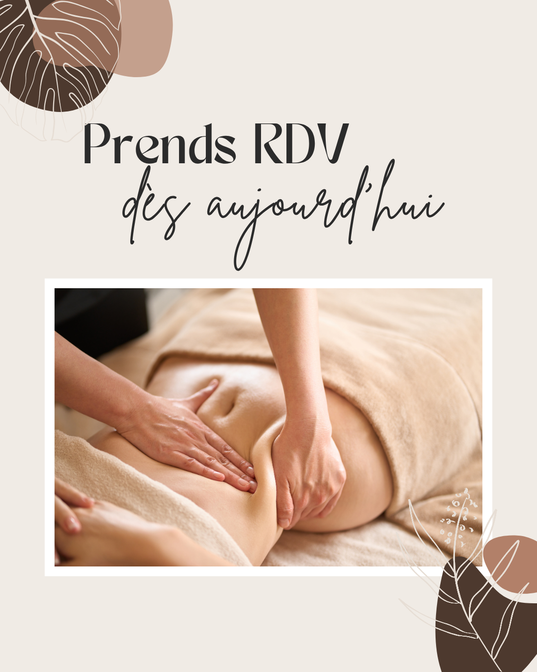 50 modèles de posts "Prends RDV" - Drainage Lymphatique