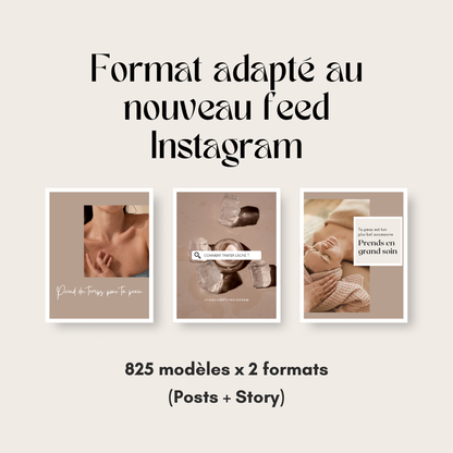 825 modèles de posts Instagram - Skincare