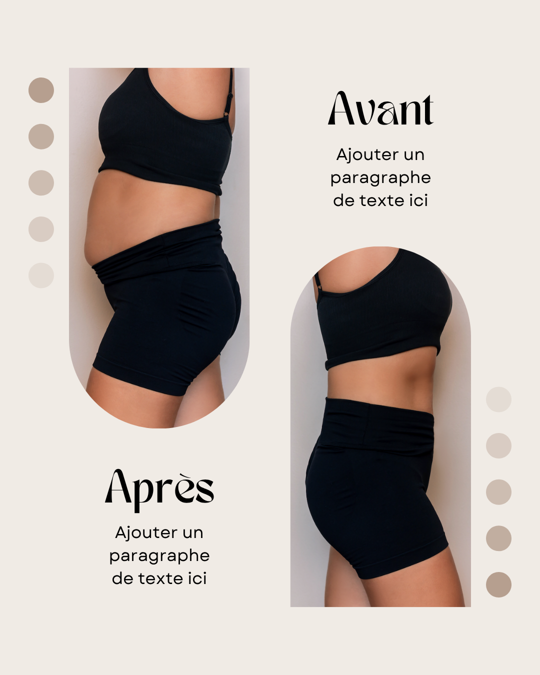 50 modèles de posts "Avant / Après" - Drainage Lymphatique