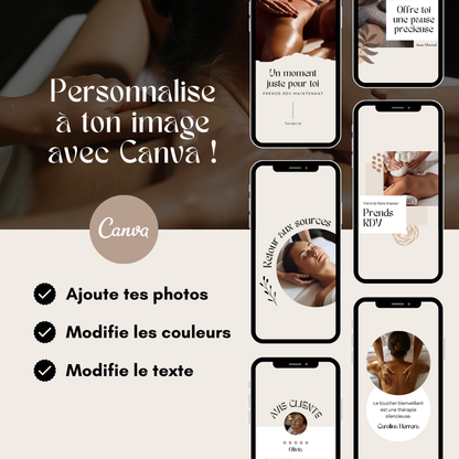 600 modèles de posts Instagram - Massages