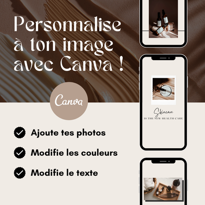 825 modèles de posts Instagram - Skincare
