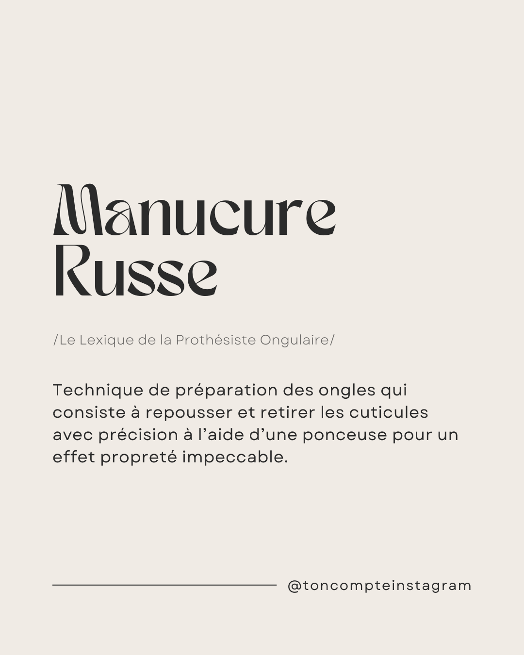 Le lexique de la prothésiste ongulaire - 100 définitions