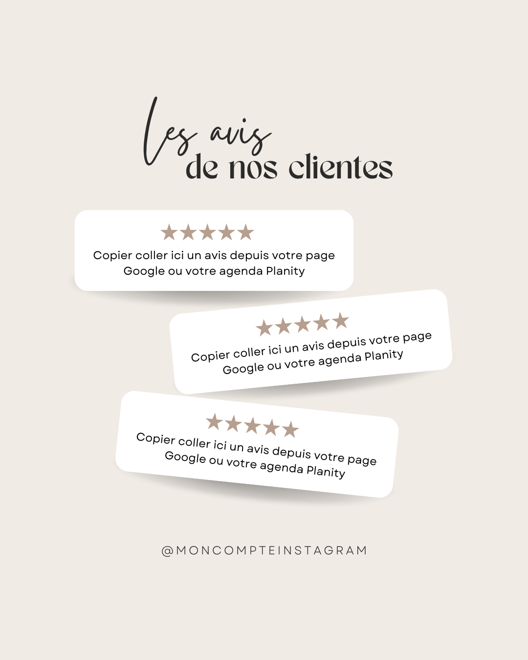 50 modèles de posts "Avis Client" - Prothésiste Ongulaire