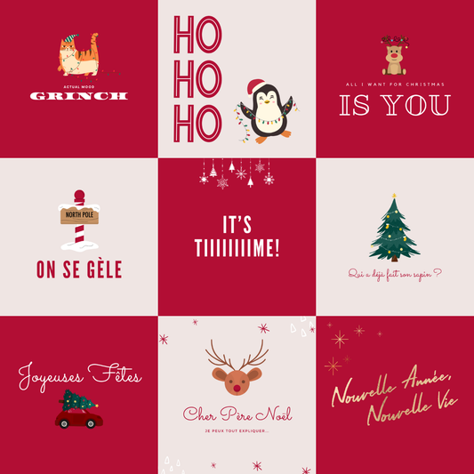 50 modèles de posts - Spécial Noël et Nouvelle Année